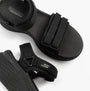 Skechers 141617/BBK MAX CUSHIONING ELITE 2.0 - JESSIE Womens Sandals Black top view showcasing straps and cushioning.