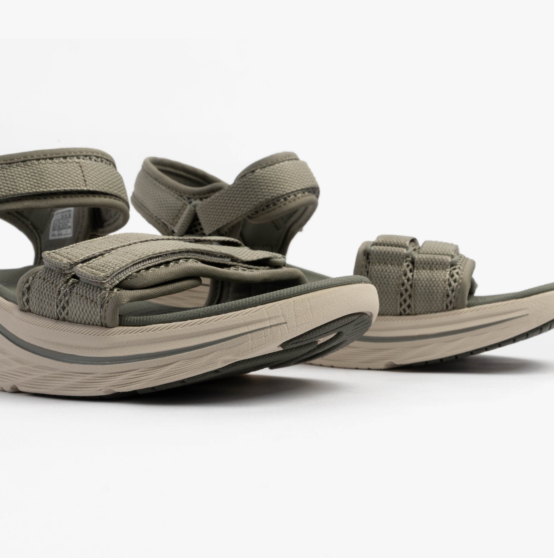 Skechers 141617/OLV MAX CUSHIONING ELITE 2.0 - JESSIE Womens Sandals Olive side view showcasing comfort design.