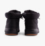 Skechers 144194/BLK GLACIAL ULTRA-TREND UP Womens Boots Black back view showing soft collar and rubber sole.