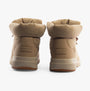 Skechers 144194/TAN GLACIAL ULTRA-TREND UP Womens Boots Tan back view showcasing soft material and rubber sole.