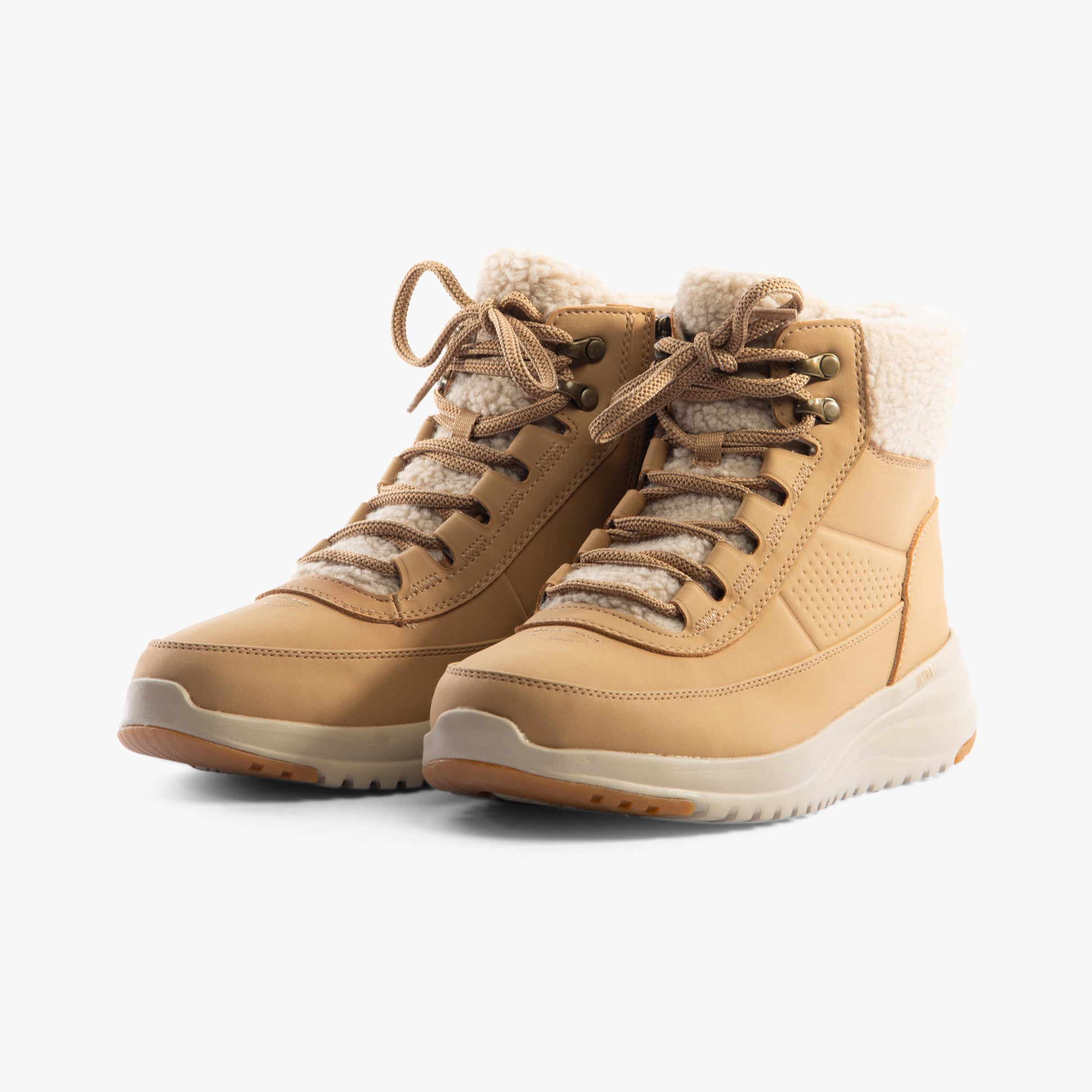 Skechers 144756/CSNT ON-THE-GO STELLAR - ALPINE ADVENTURE Womens Boots Chestnut side view featuring warm lined interior.