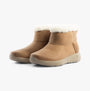 Skechers 144800/CSNT ON-THE-GO JOY - COZY DREAM Womens Boots Chestnut side view showing faux leather upper and cozy faux fur lining.