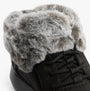 Skechers 144803/BKGY ON-THE-GO JOY - COZY CHARM Womens Boots Black/Grey detail view of faux fur lining