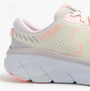 Skechers 150007/OFPK D'LUX WALKER 2.0-ACTIVE PACE Womens Trainers Off White/Pink side view showing cushioning details.