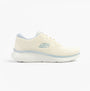 Skechers 150019/NTMT SKECH-LITE PRO-WARM GLOW Womens Trainers Natural/Multi side view showcasing textile upper and lace-up design.