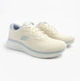 Skechers 150019/NTMT SKECH-LITE PRO-WARM GLOW Womens Trainers Natural/Multi side view showing casual design and lace-up closure.