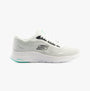 Skechers 150028/WBK VAPOR FOAM - SMOOTH RIDE Womens Trainers White/Black side view showing textile upper and lace-up closure.