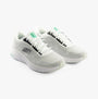Skechers 150028/WBK VAPOR FOAM - SMOOTH RIDE Womens Trainers White/Black, side view with lace-up closure and round toe.