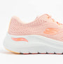 Skechers 150051/PKMT ARCH FIT 2.0 - BIG LEAGUE Womens Trainers Pink side view showcasing mesh upper and Arch Fit details.