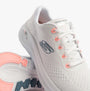 Skechers 150051/WPKB ARCH FIT 2.0 - BIG LEAGUE Womens Trainers White/Pink/Blue top view showcasing mesh upper and lace-up closure.