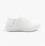 Skechers 150066/WHT ARCH FIT 2.0 - EASY CHIC Womens Trainers White side view showcasing the lightweight synthetic upper and lace-up design.