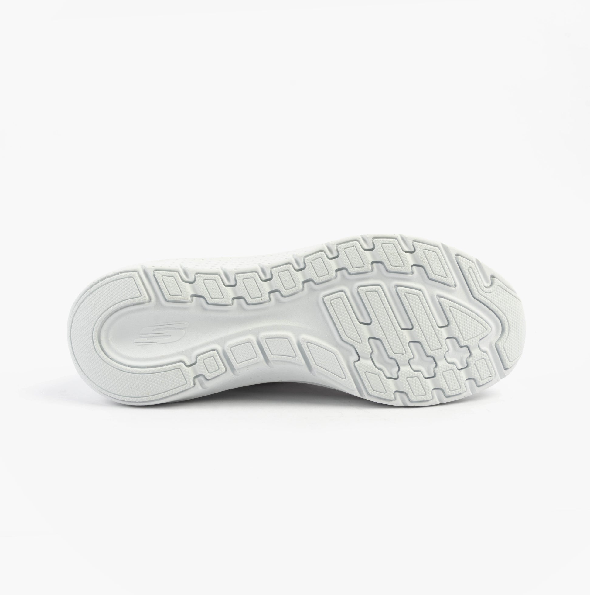 Skechers 150066/WHT ARCH FIT 2.0 - EASY CHIC Womens Trainers White sole view showing rubber material and traction design.