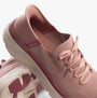 Skechers 150105/DKMV D'LUX WALKER 2.0-THRILL MOVEM Womens Trainers Dark Mauve top view with laces and slip-on detail.