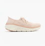 Skechers 150105/ROS D'LUX WALKER 2.0 - THRILL MOVEMENT Womens Trainers Rose side view detailing textile upper and rubber sole.