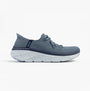 Skechers 150105/SLT D'LUX WALKER 2.0 - THRILL MOVEMENT Womens Trainers Slate side view featuring breathable textile upper.