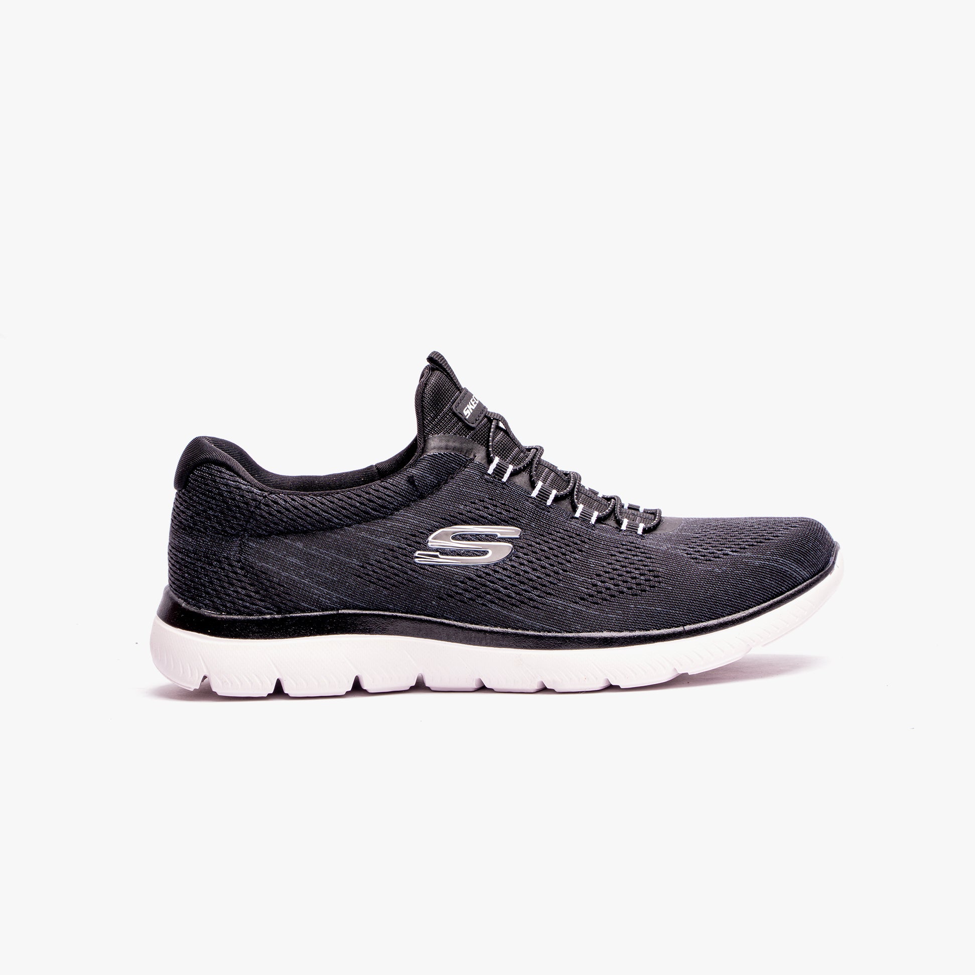 Skechers 150113/BKW SUMMITS-FUN FLARE Womens Shoes Black/White