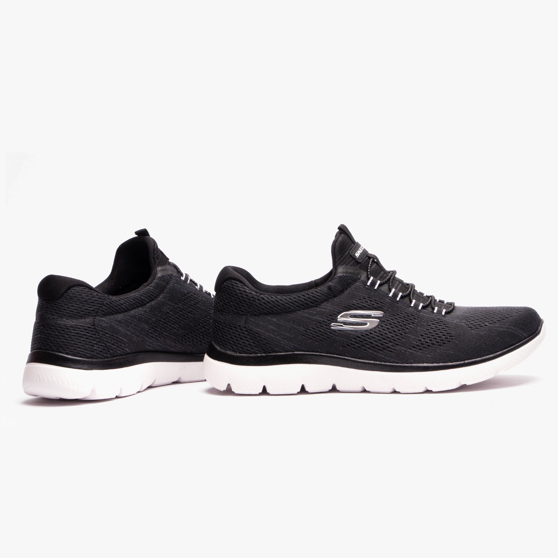 Skechers 150113/BKW SUMMITS-FUN FLARE Womens Shoes Black/White