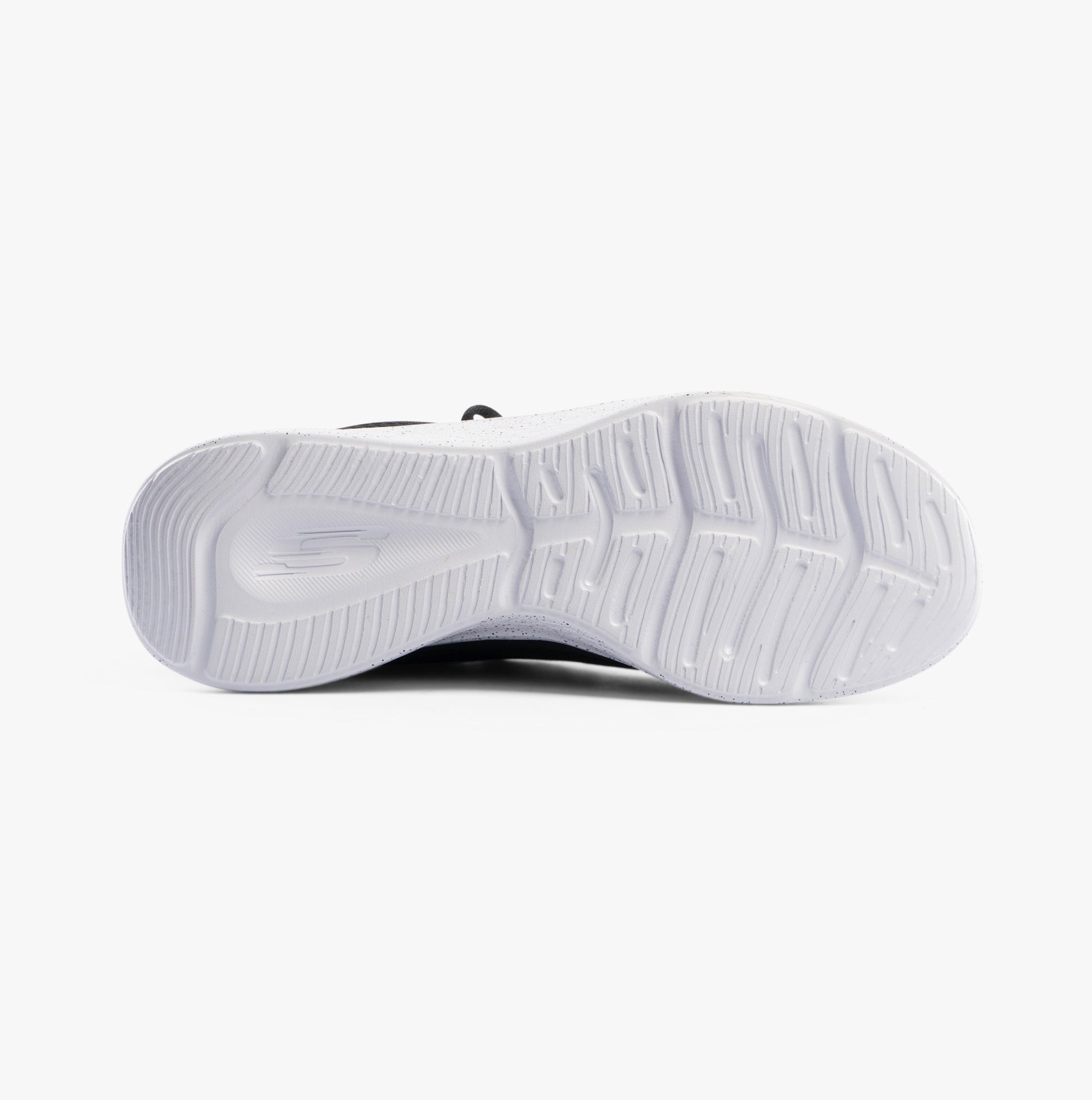 Skechers 150198/BLK SKECH-LITE PRO-THROUGH THE MUD Womens Trainers Black - bottom view showing rubber sole design.