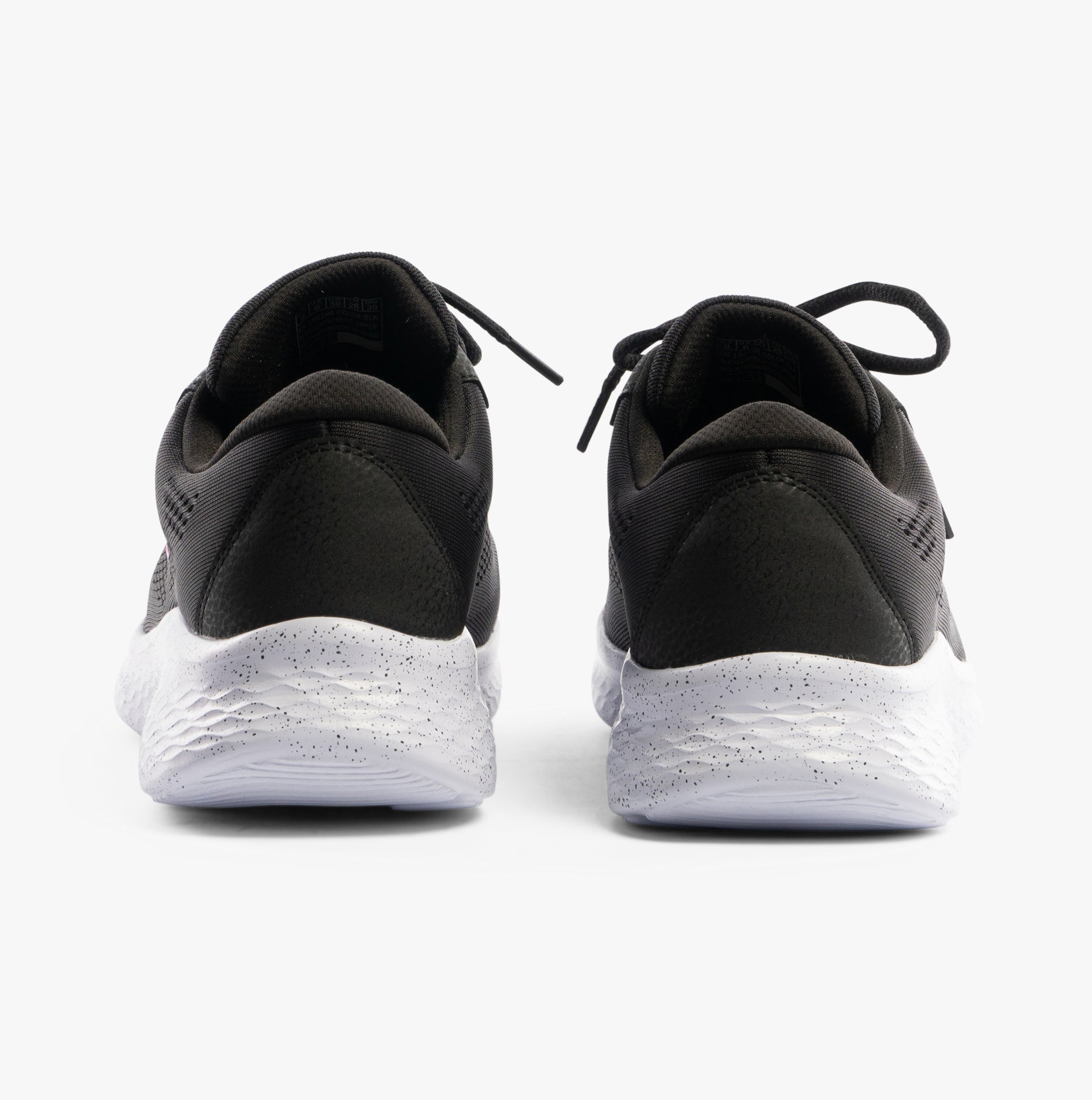 Skechers 150198/BLK SKECH-LITE PRO-THROUGH THE MUD Womens Trainers Black rear view showcasing the sleek design and lace-up closure.