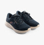 Skechers 150198/NVY SKECH-LITE PRO-THROUGH THE MUD Womens Trainers Navy front view with lace-up design and breathable upper.