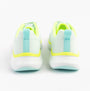 Skechers 150201/MTMT FLEX APPEAL 5.0 Womens Trainers Multicoloured rear view with light green and yellow accents.