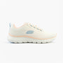 Skechers 150201/NTMT FLEX APPEAL 5.0 Womens Trainers Natural/Multi side view with relaxed fit and lace-up closure.