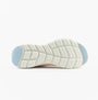 Skechers 150201/NTMT FLEX APPEAL 5.0 Womens Trainers Natural/Multi bottom view showing rubber sole design.