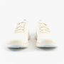 Skechers 150201/NTMT FLEX APPEAL 5.0 Womens Trainers Natural/Multi front view with lace-up closure.