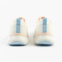 Skechers 150201/NTMT FLEX APPEAL 5.0 Womens Trainers Natural/Multi back view with light colors and blue accents.