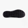 Skechers 150263/BBK SUMMITS-NEW DAILY Womens Trainers Black bottom view showing rubber sole pattern.