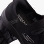 Skechers 150263/BBK SUMMITS-NEW DAILY Womens Trainers Black detail view of shoe upper and interior design.