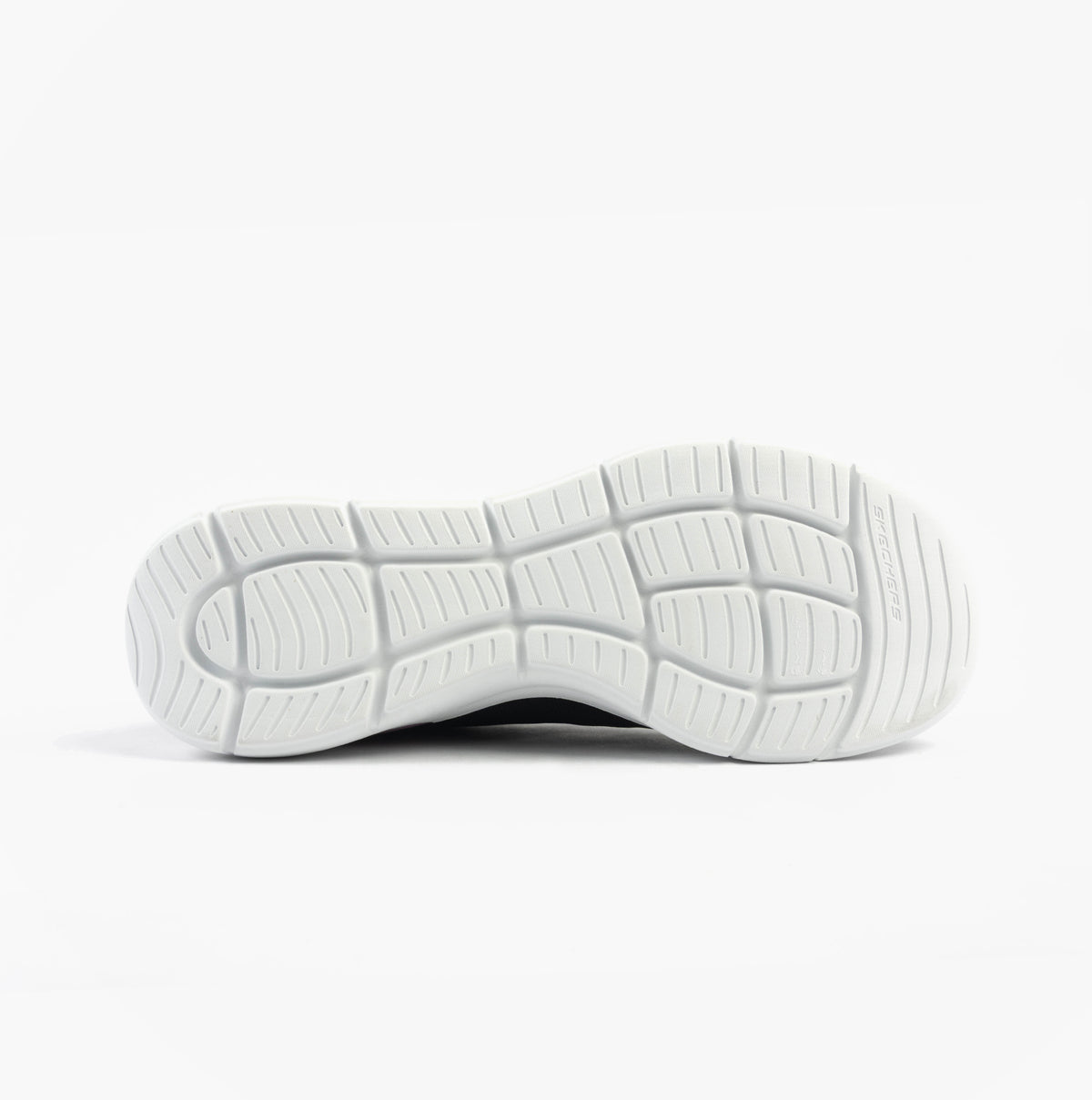 Skechers 150370/BKMV SKECH-AIR DYNAMIGHT 2.0 - NEW Womens Trainers Black/Mauve bottom view with rubber sole details.