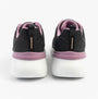 Skechers 150370/BKMV SKECH-AIR DYNAMIGHT 2.0 - NEW Womens Trainers Black/Mauve, back view showing color details and design.