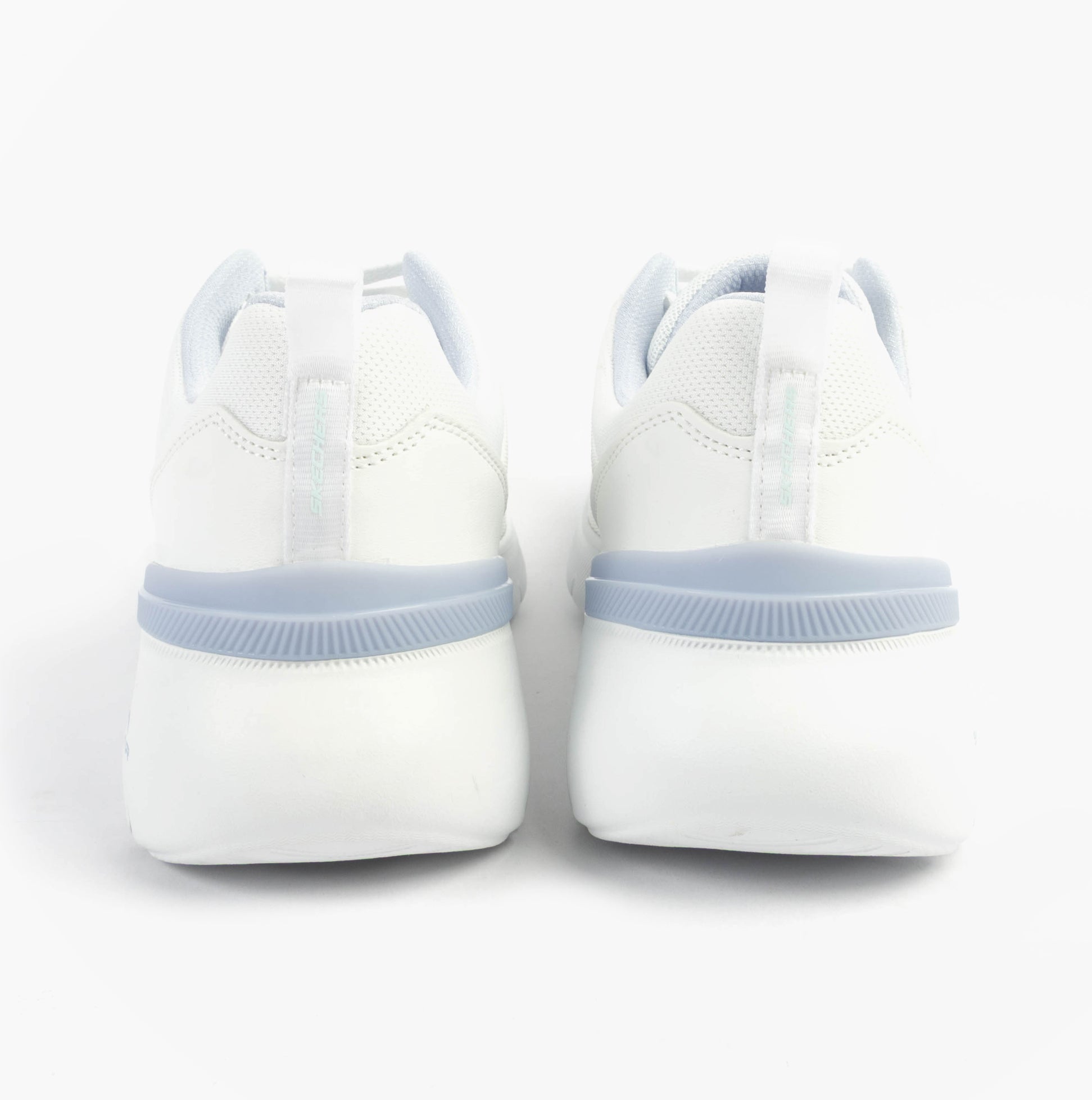 Skechers 150370/WLB SKECH-AIR DYNAMIGHT 2.0 - NEW Womens Trainers White/Light Blue rear view highlighting comfort and design