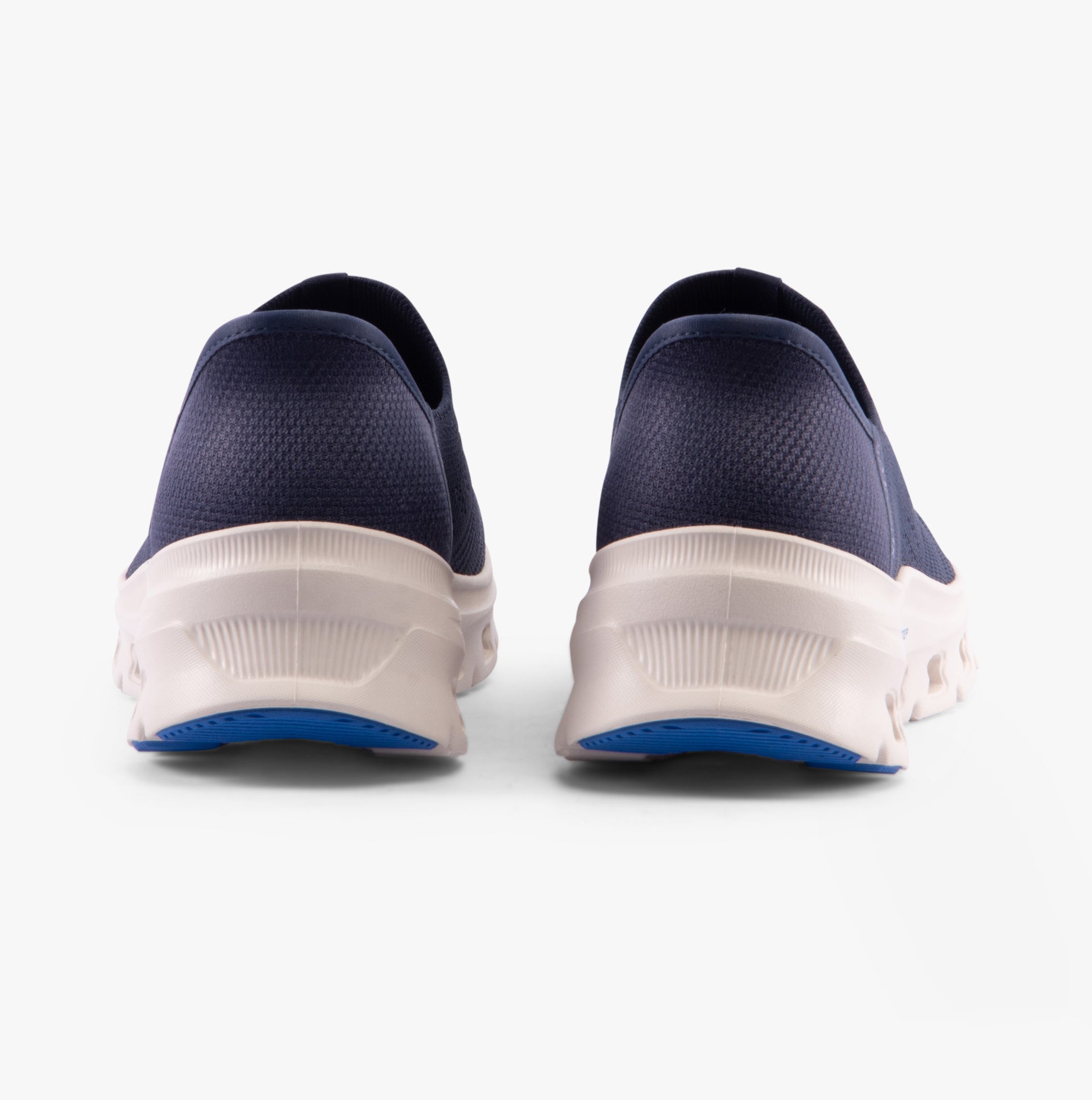 Skechers 150422/NVY GLIDE-STEP PRO-EVERYDAY CITIZ Womens Trainers Navy back view featuring textile upper and rubber sole.
