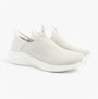 Skechers 150450/LTGY ULTRA FLEX 3.0-EASY WIN Womens Trainers Light Grey side view, showcasing slip-on design and flexible upper.