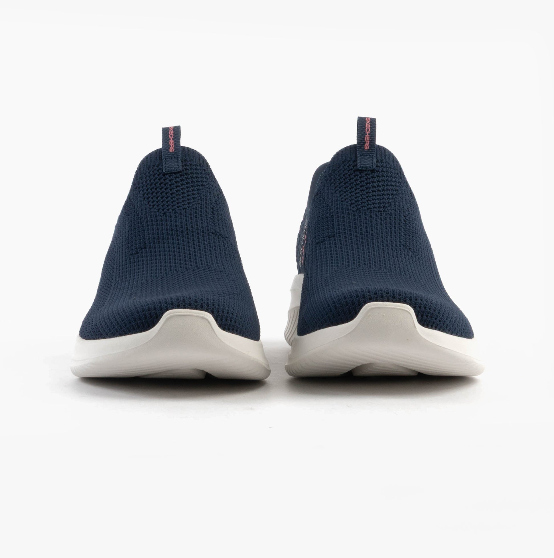Skechers 150450/NVY ULTRA FLEX 3.0-EASY WIN Womens Trainers Navy/Grey/Pink front view with textured navy upper.