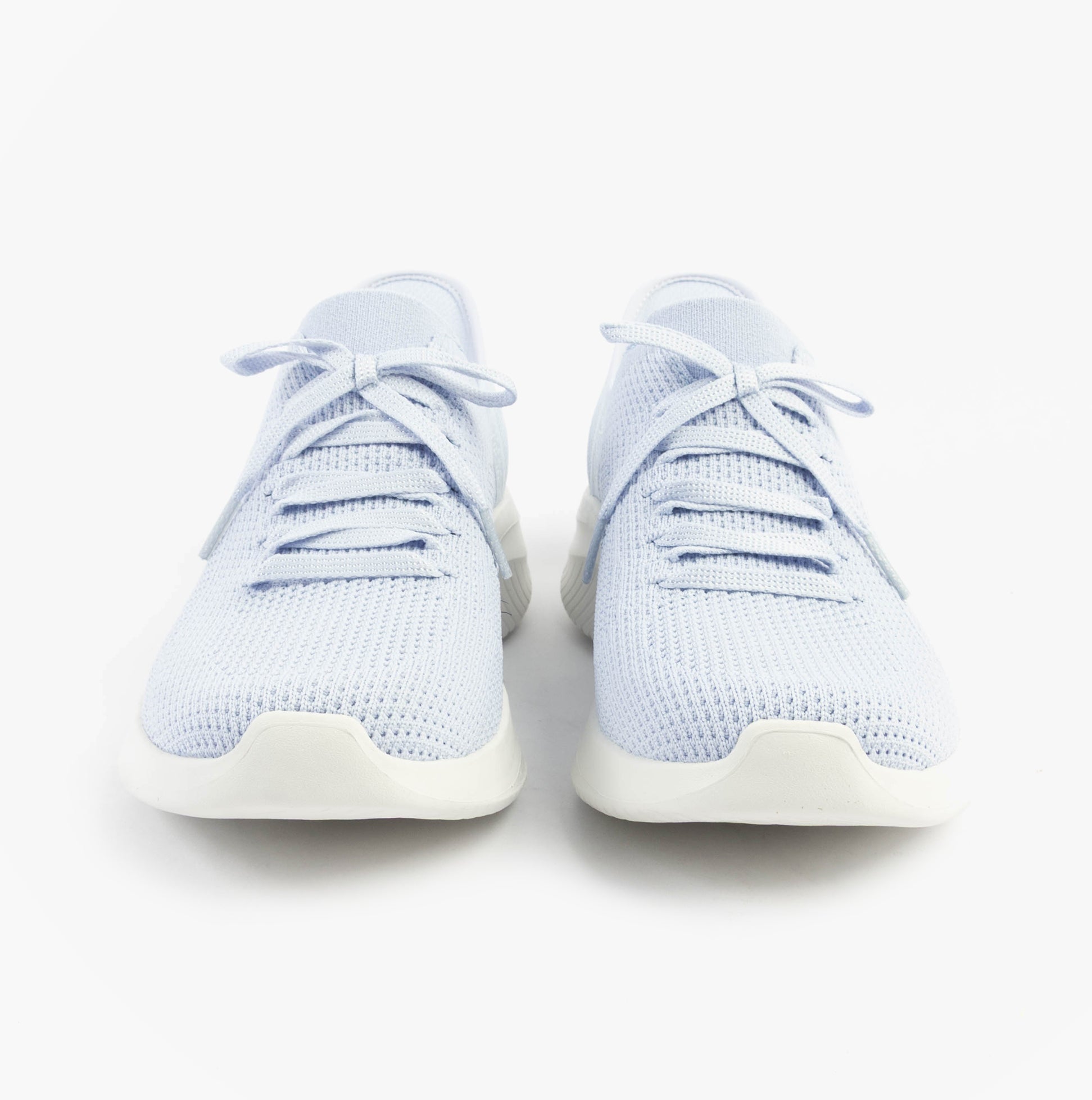 Skechers 150457/LTBL ULTRA FLEX 3.0-ELEVATED MOTION Womens Trainers Light Blue front view with lace-up closure.