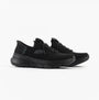 Skechers 150470/BBK EDGERIDE - IMPRESSION Womens Trainers Black side view showcasing lace-up design and textile upper.