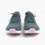 Skechers 150470/NVLV EDGERIDE - IMPRESSION Womens Trainers Blue front view showcasing lace-up closure and round toe.