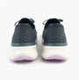 Skechers 150470/NVLV EDGERIDE - IMPRESSION Womens Trainers Blue back view showing low top design and lace-up fastening.