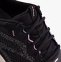 Skechers 150471/BKLV EDGERIDE-POWER FLOW Womens Trainers Black/Lavender top view showcasing lace-up details.
