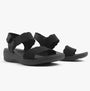 Skechers 163165/BBK ARYA - ON THE RISE Womens Sandals Black side view showcasing stylish wedge design and comfortable fit.