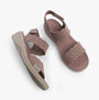 Skechers 163165/MVE ARYA - ON THE RISE Womens Sandals Mauve/Pink side view featuring wedge heel and textured straps.