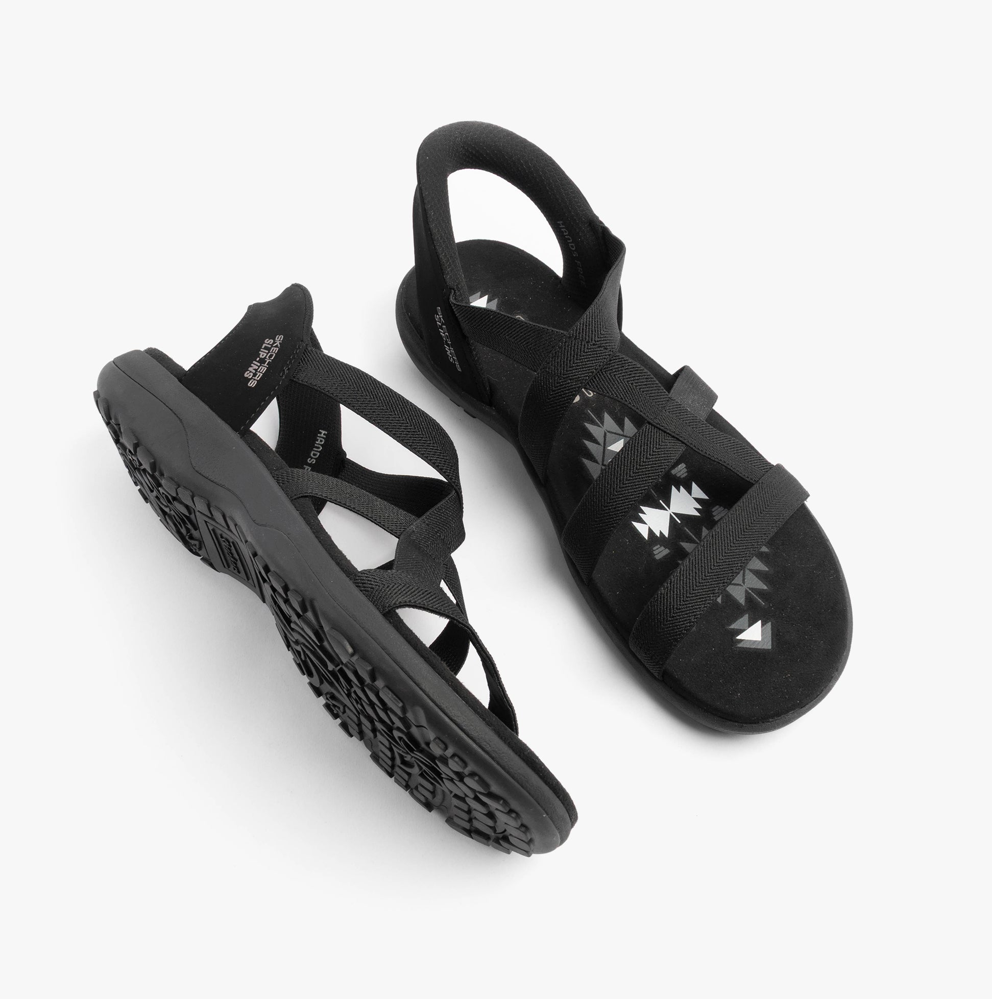 Skechers 163460/BBK REGGAE SLIM - STRETCH FLEX Womens Sandals Black