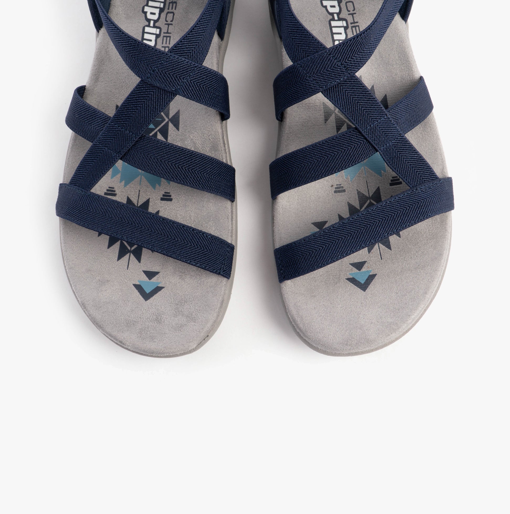 Skechers 163460/NVY REGGAE SLIM - STRETCH FLEX Womens Sandals Navy/Grey/Pink