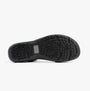 Skechers 163573/BBK REGGAE SLIM - COFFEE RUN Womens Sandals Black bottom view showing rubber sole design.