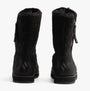 Skechers 167675/BBK KEEPSAKES 2.0 - MORNING WALKS Womens Boots Black rear view with quilted design and zipper detail.