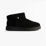 Skechers 167848/BBK KEEPSAKES COZY - COZY MINI Womens Boots Black side view showing soft suede upper and comfortable sole.
