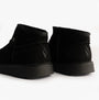Skechers 167848/BBK KEEPSAKES COZY - COZY MINI Womens Boots Black rear view showcasing suede material and rubber sole.